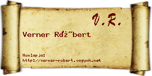 Verner Róbert névjegykártya