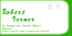 robert verner business card