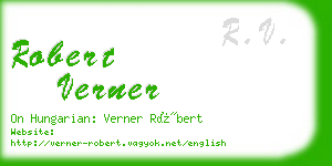 robert verner business card